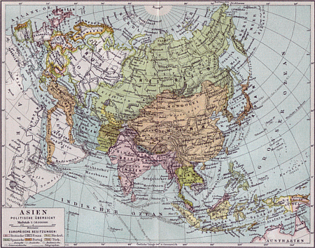 Map: Qing Empire in 1890