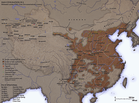 Map of Han Empire