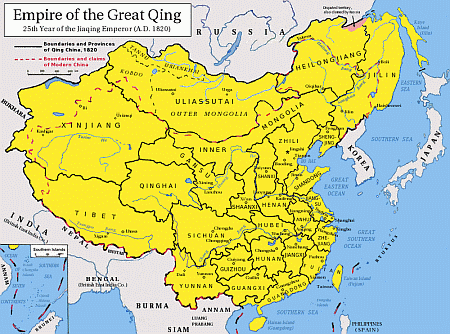 Map: Qing Empire in 1820