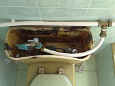 Image: Toisan City's premier plumber thinks this is how to fix a cistern - Click to Enlarge