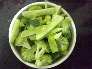 Image: Broccoli florets or 'sai lan fa' - Click to Enlarge