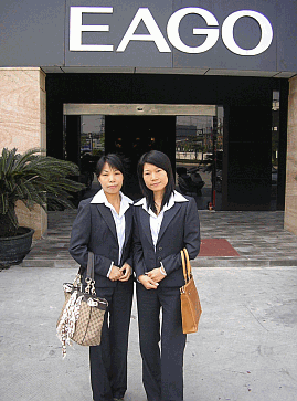 Image: China Expats Staff Candy and SiuYing during a factory visit