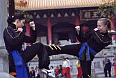 Anne and Friend Practise Kung Fu in Foshan