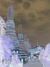 Image: Grand Palace Bangkok 05 as a negative I liked - Click to Enlarge