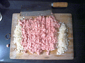 Image: Making Porkburgers, sometimes I add raw garlic, just for the buzzz - Click to Enlarge