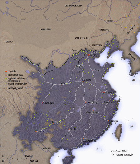 Click to Enlarge: Map of the Ming Empire circa 1580